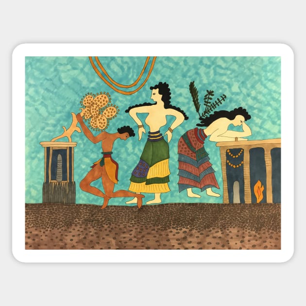 The Tiryns Ring Sticker by MsLauraPerry